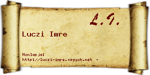 Luczi Imre névjegykártya